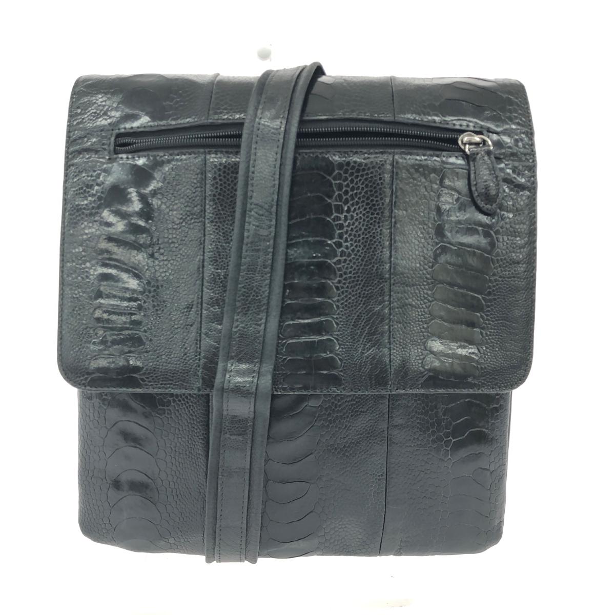 Ostrich オーストリッチ オーストレッグ/ショルダーバッグ 良好 ブラック ユニセックス【中古】