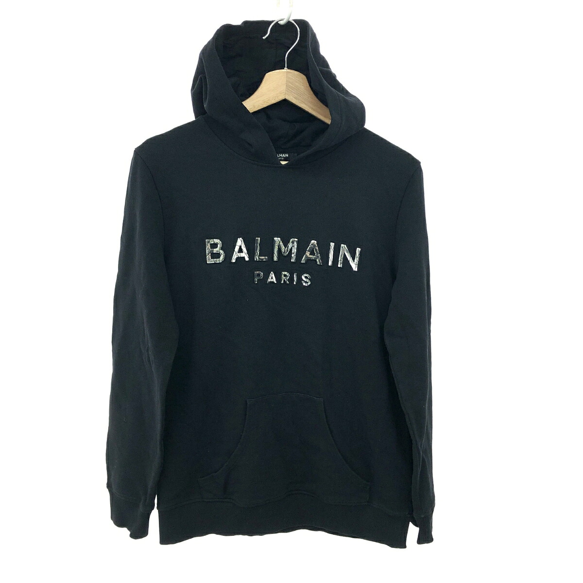 BALMAIN HOMME バルマンオム プルオーバーパーカー サイズ:16A BKUXV 001 ブラック メンズ【中古】