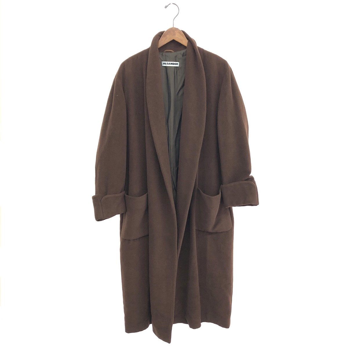 JIL SANDER ジルサンダー ロングコート 良好 サイズ:36 アンゴラウール ヴィンテージ ブラウン レディース【中古】