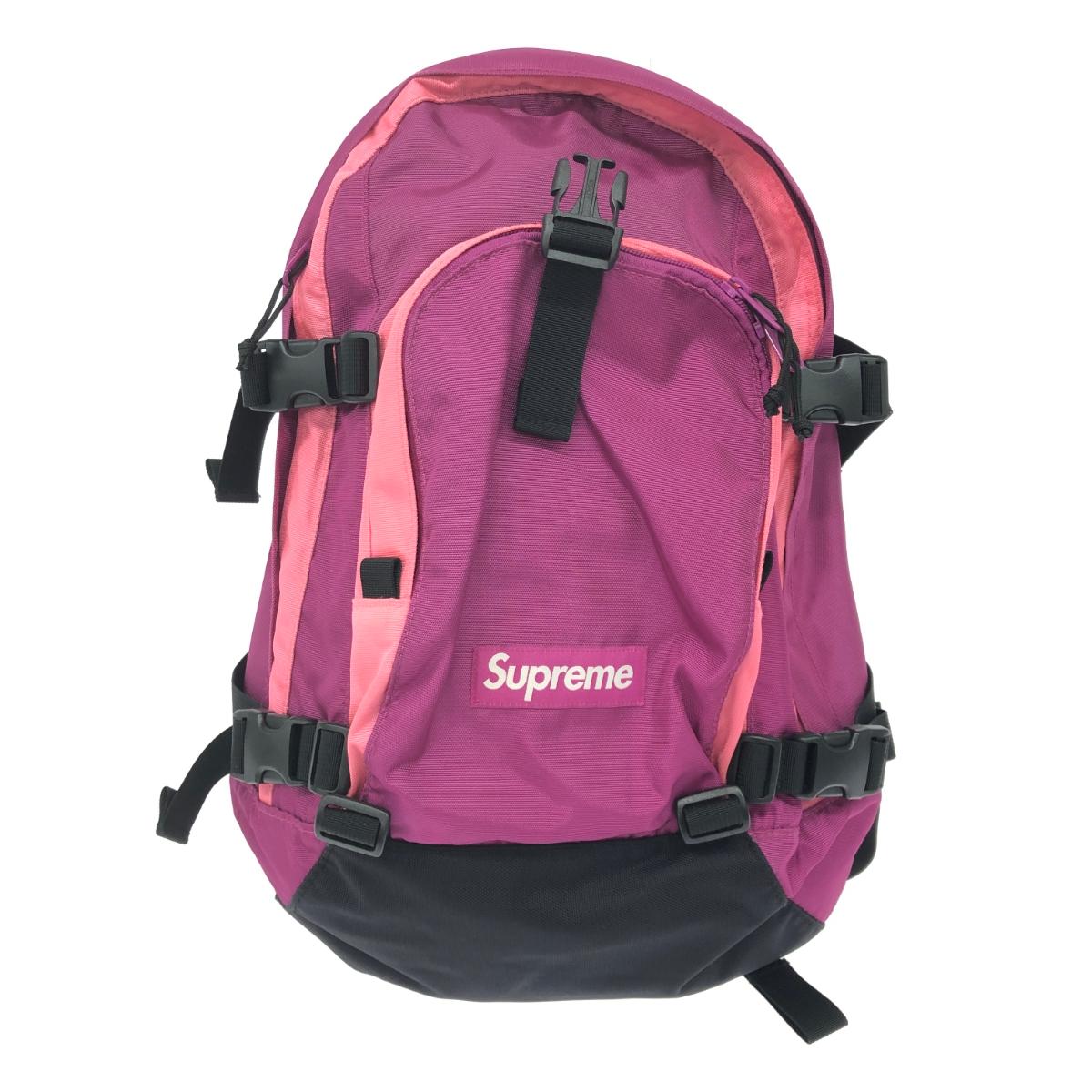 SUPREME シュプリーム バックパック キャンバス/コーデュラナイロン 19AW ピンク ユニセックス【中古】