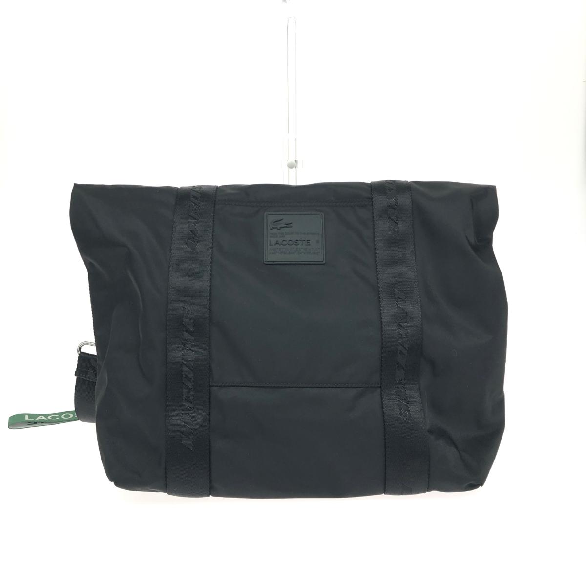LACOSTE ラコステ 2WAYバッグ 良好 ナイロン ブラック 【中古】