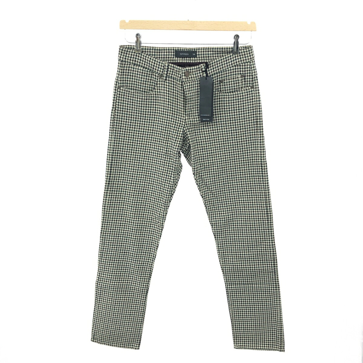SIVIGLIA シヴィリア シビリア 5Pパンツ 未使用品 サイズ:34 千鳥柄 コットン100％ マルチカラー/ベージュ メンズ【中古】｜リサイクル ティファナ