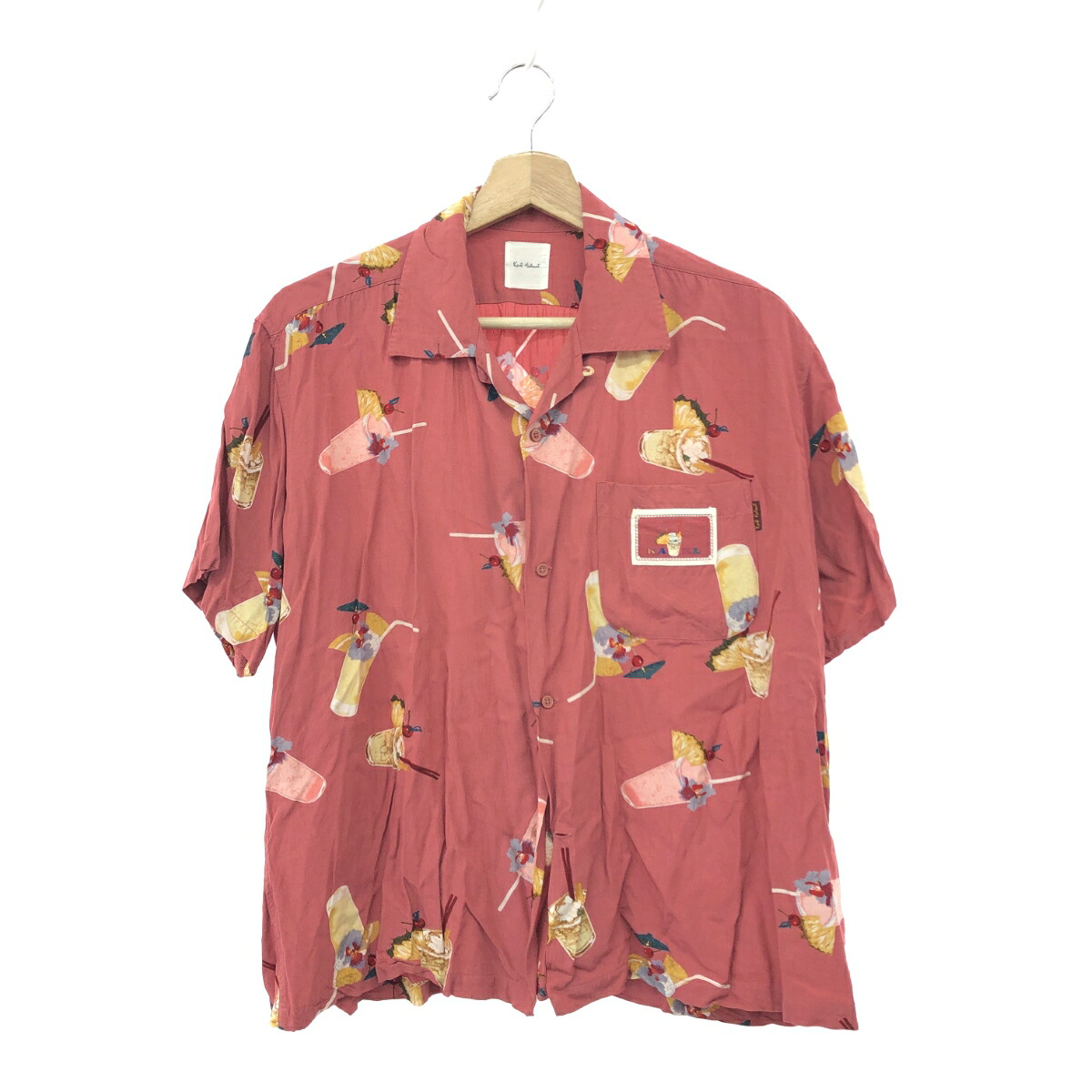 KARL HELMUT カールヘルム アロハシャツ 良好 サイズ:M レッド メンズ【中古】