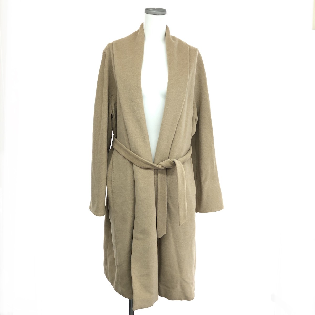 MAX MARA アニエスべー ベルテッドロングコート 良好 サイズ:I42 アンゴラウール使用 ベージュ レディース【中古】｜リサイクル ティファナ