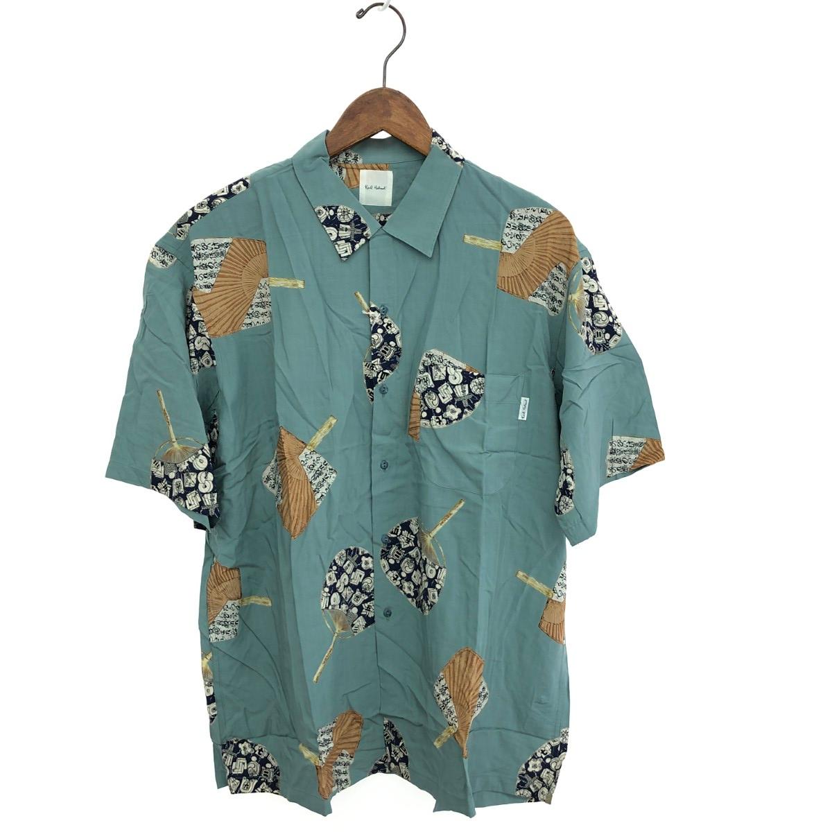 KARL HELMUT カールヘルム アロハシャツ 新品同様 和柄 ブルー メンズ【中古】