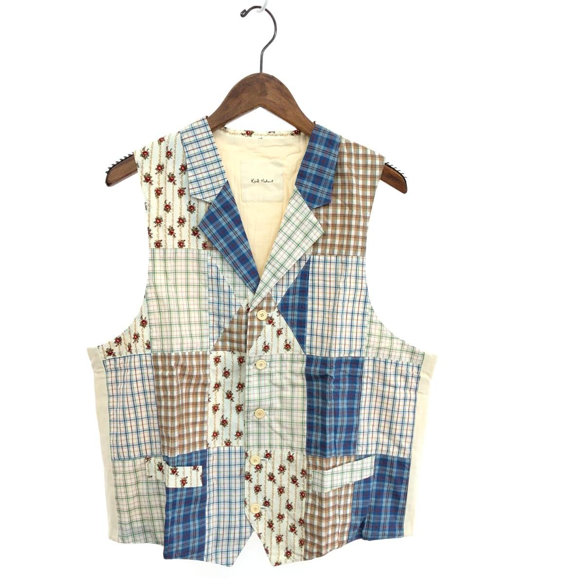 KARL HELMUT カールヘルム パッチワークベスト 美品 マルチカラー メンズ【中古】