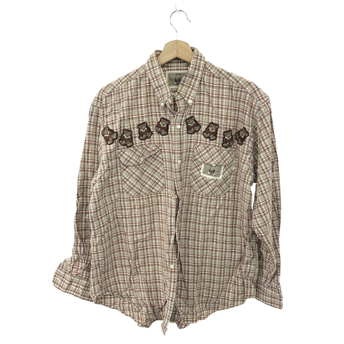 KARL HELMUT カールヘルム アロハシャツ 新品負けず劣らず 大きさ:M     赤銅色 メンズ【中古】
