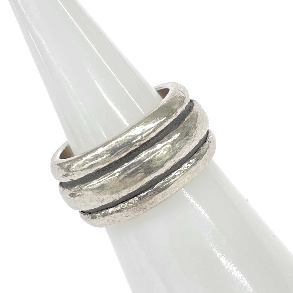 TIFFANY&Co. ティファニー SVリング グルーブドダブルライン シルバーカラー レディース【中古】