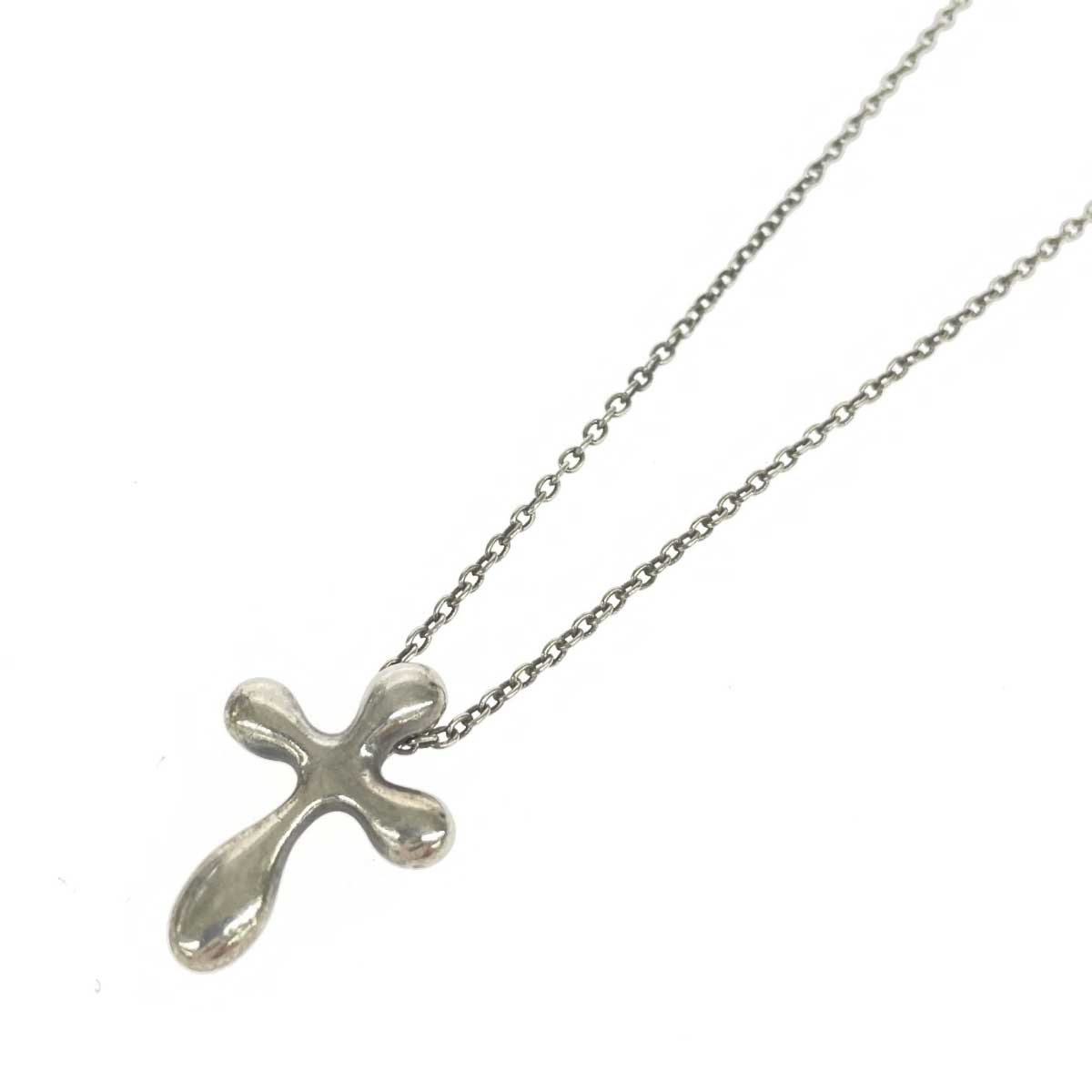TIFFANY&Co. ティファニー SVネックレス/ティアドロップクロス 良好 エルサペレッティ/925/シルバー シルバーカラー レディース【中古】