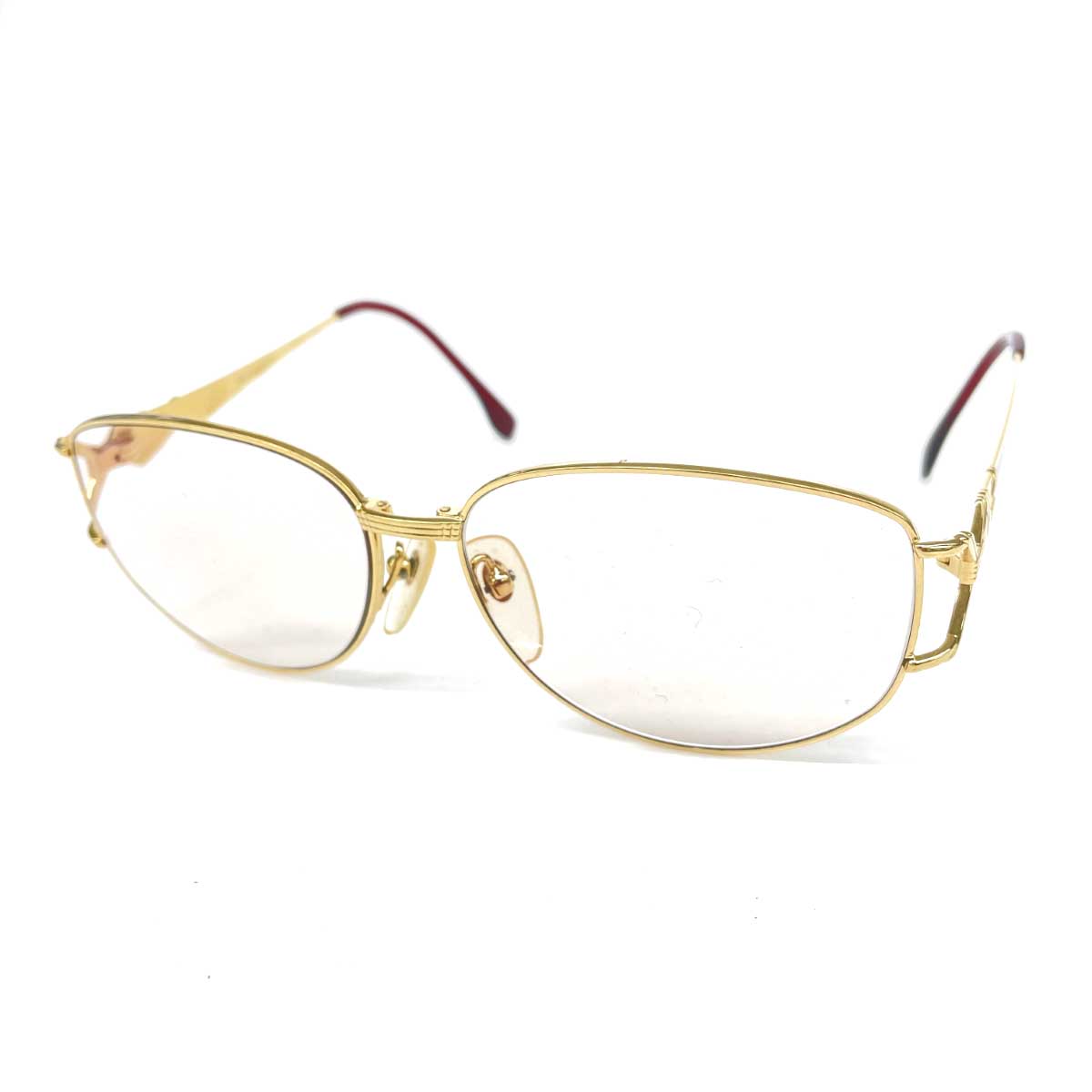 YvesSaintLaurent(YSL) イヴサンローラン メガネ 度入り ヴィンテージ ゴールドカラー レディース【中古】