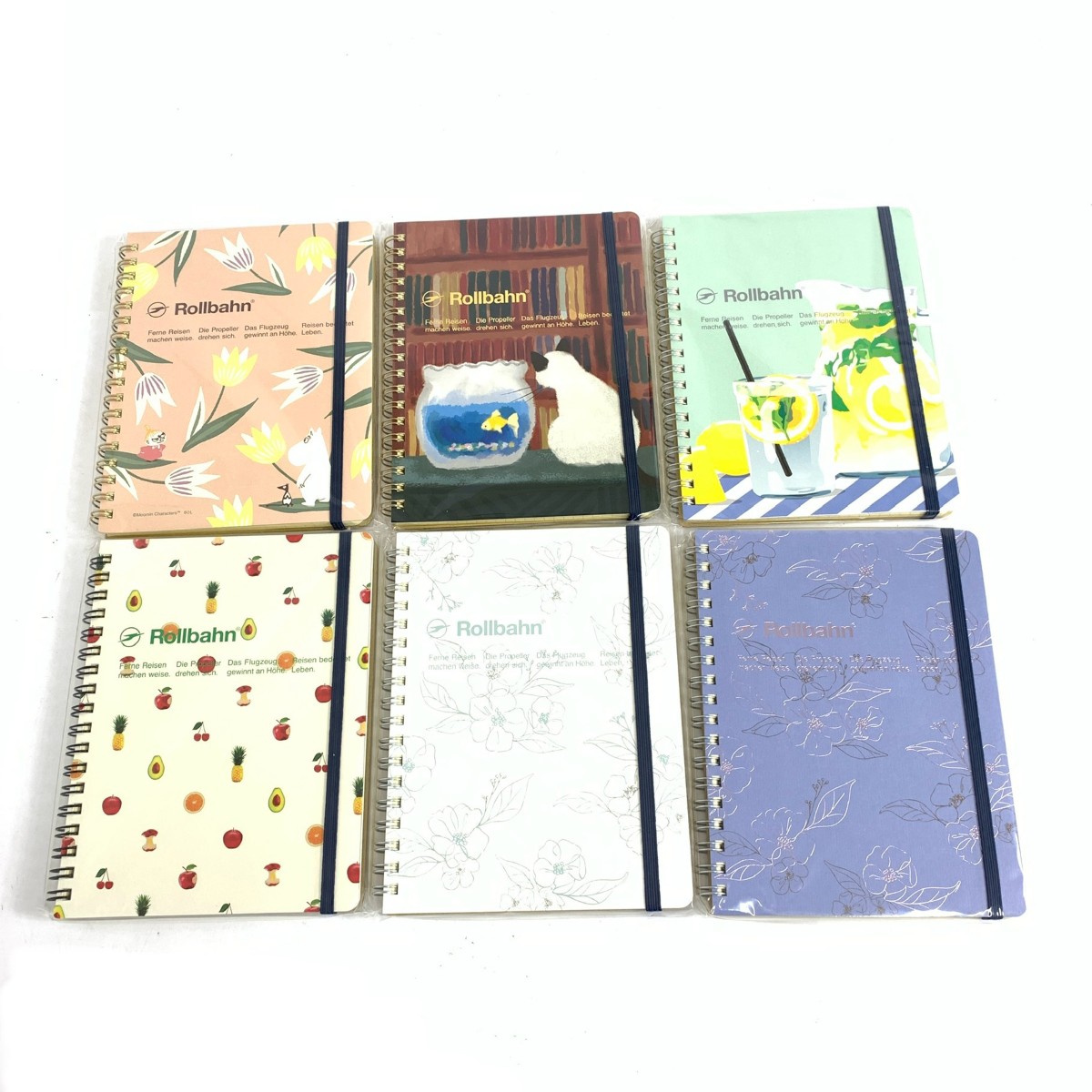 Rollbahn ロルバーン 手帳/6セット 未使用品 ポケット付メモL/カルヴェブルー/メレンダ/ロントゥモン マルチカラー 【中古】