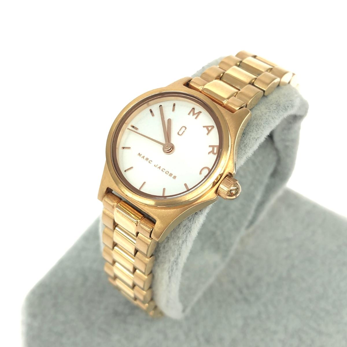 MARC JACOBS マークジェイコブス 腕時計 クォーツ SS MJ3587 ゴールドカラー レディース【中古】