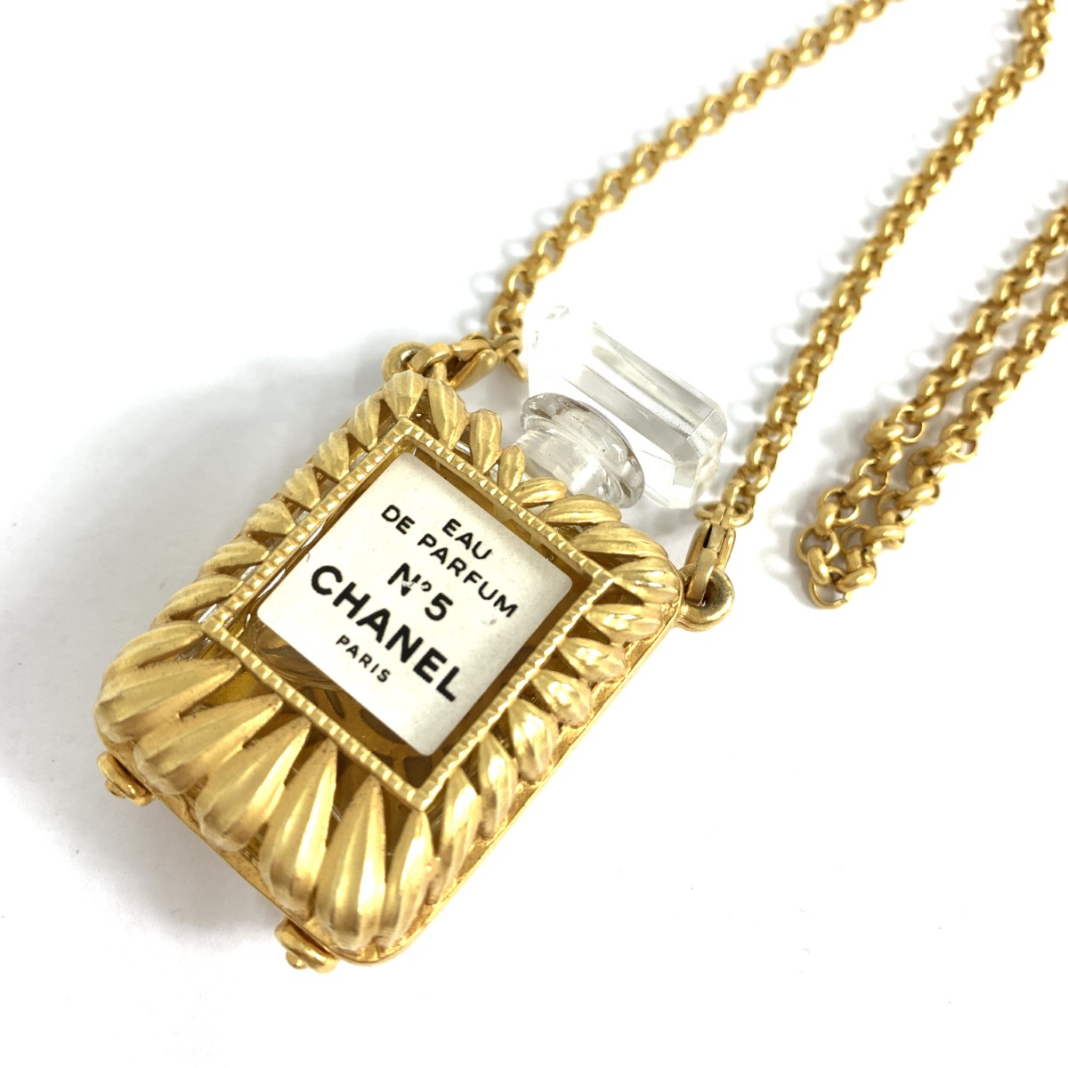 CHANEL シャネル No.5/ネックレス   香水/ペンダント/ボトル/ヴィンテージ    ゴールドカラー レディース【中古】