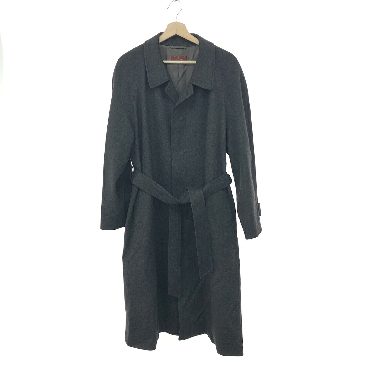 Ermenegildo Zegna エルメネジルドゼニア カシミヤステンカラーコート サイズ:48 ロング/ベルト付き グレー メンズ【中古】|リサイクル ティファナ