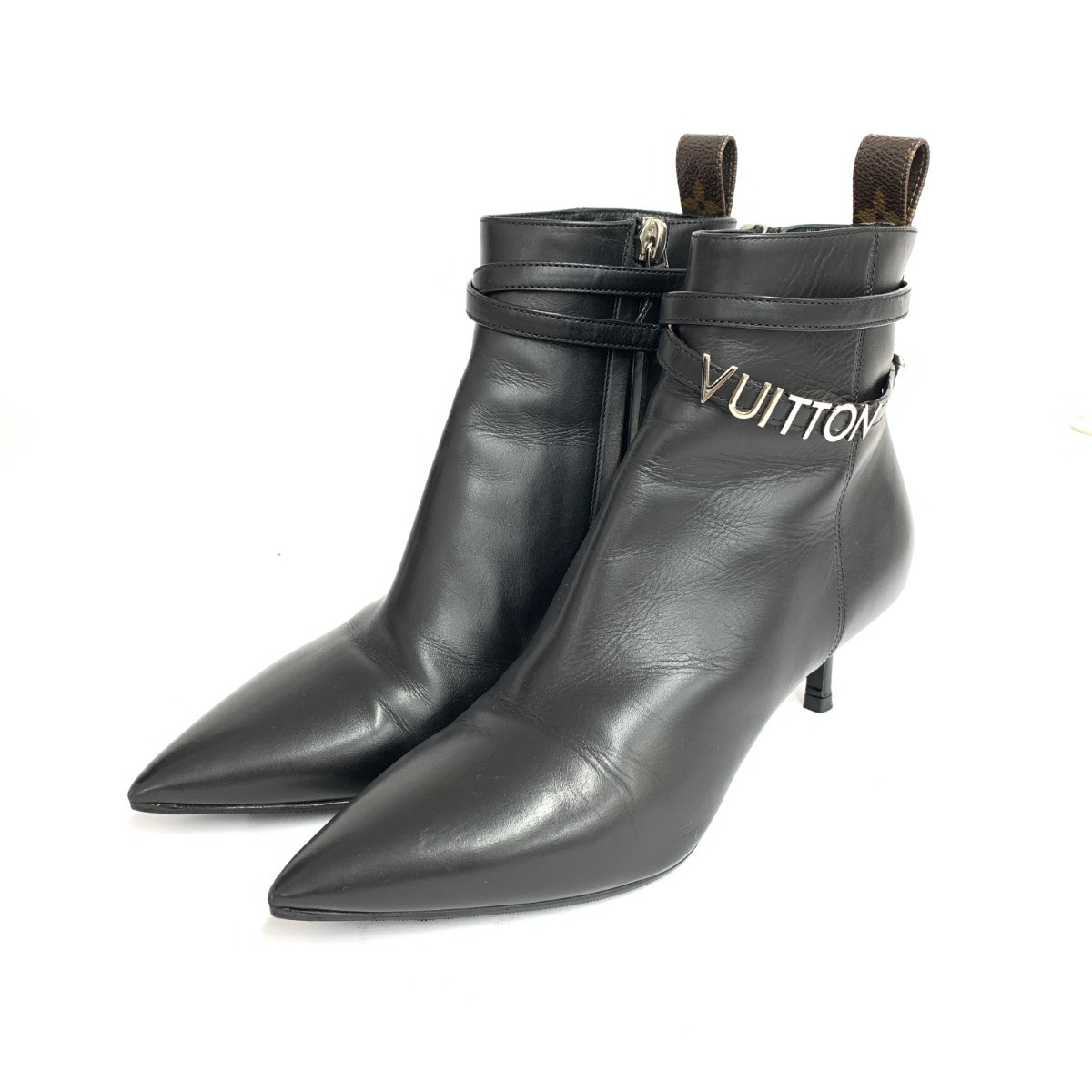 LOUIS VUITTON ルイヴィトン ショートブーツ 表記サイズ:34 1/2 レザー ブラック レディース【中古】|リサイクル ティファナ