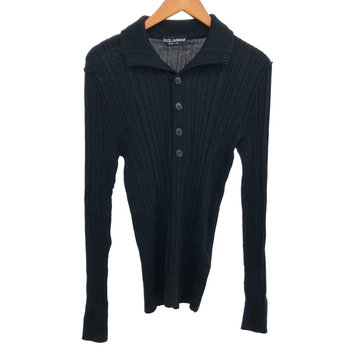 DOLCE&GABBANA ドルチェ&ガッバーナ リブニット 良好 サイズ:48 ブラック メンズ【中古】