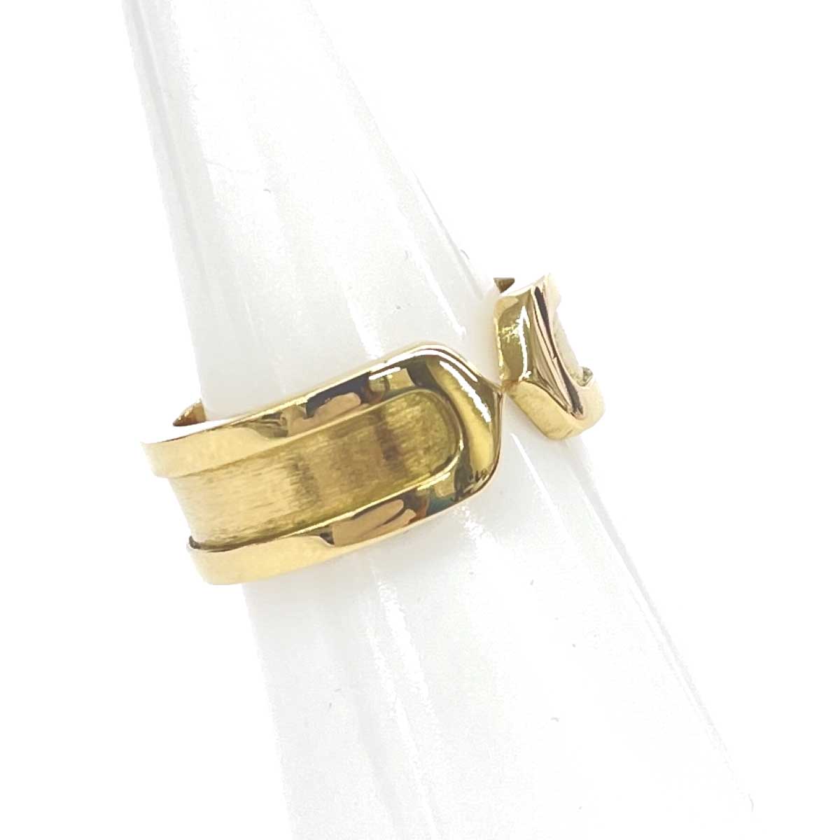 Cartier カルティエ C2輪っか 好ましい  K18YG/6.9g    ゴールド色つや レディース【中古】