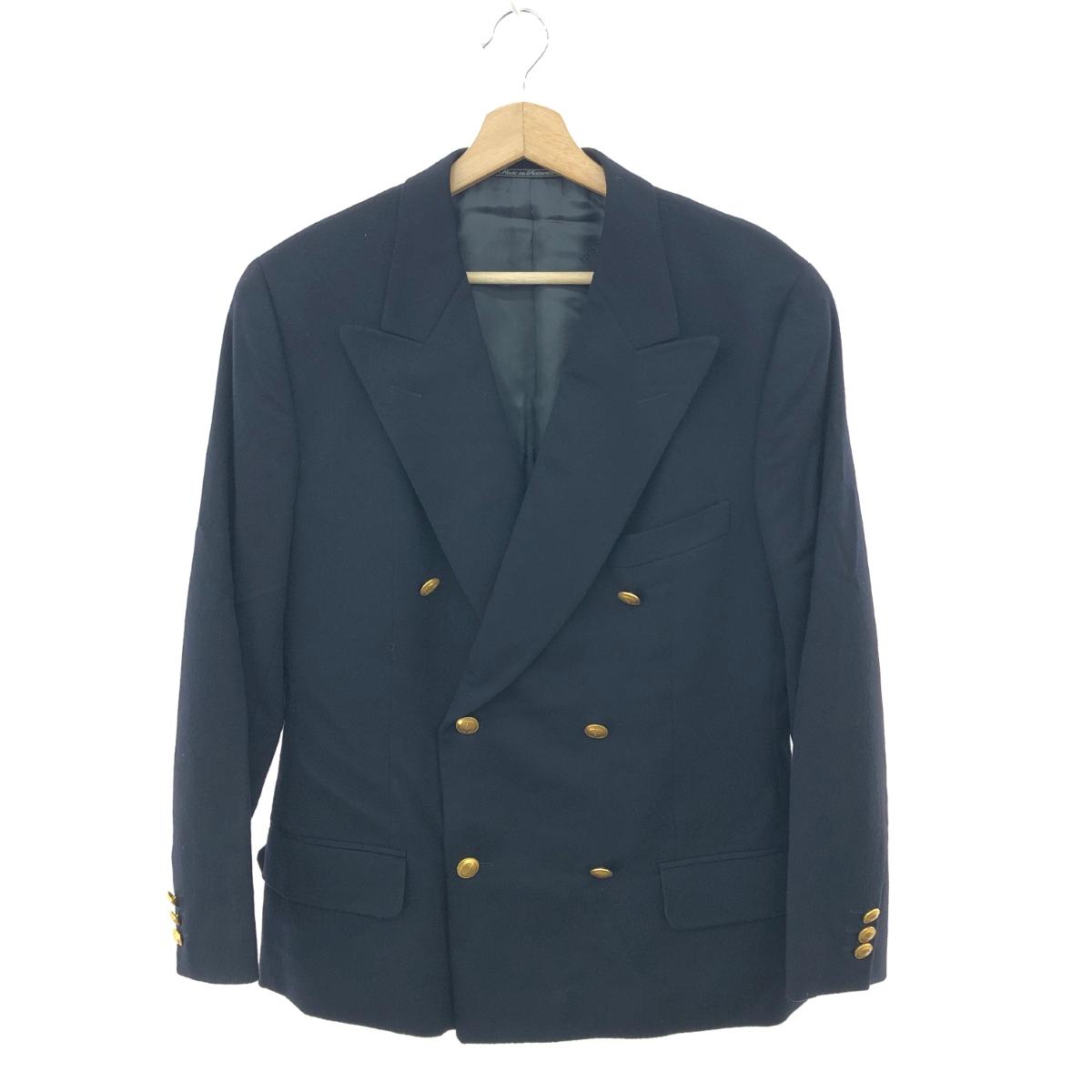 GUCCI グッチ ダブルジャケット 良好 サイズ:50 金釦/カシミヤ100％/ヴィンテージ ネイビー メンズ【中古】