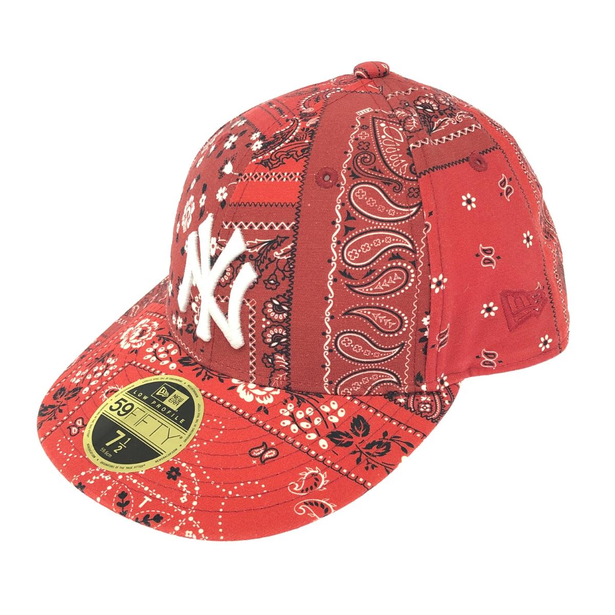 NEW ERA ニューエラ ×キス/キャップ 良好 バンダナ柄/ニューヨークヤンキース/コットン レッド メンズ【中古】 5,775円