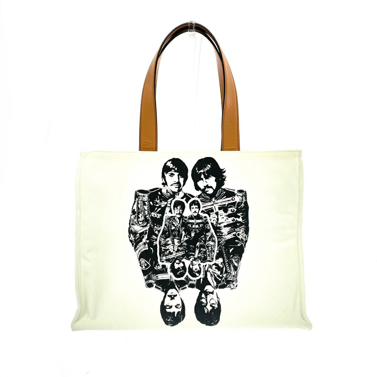 STELLA McCARTNEY ステラマッカートニー トートバッグ ビートルズ限定コラボ キャンバス 7B0008W70024 ホワイト ユニセックス【中古】 34,100円