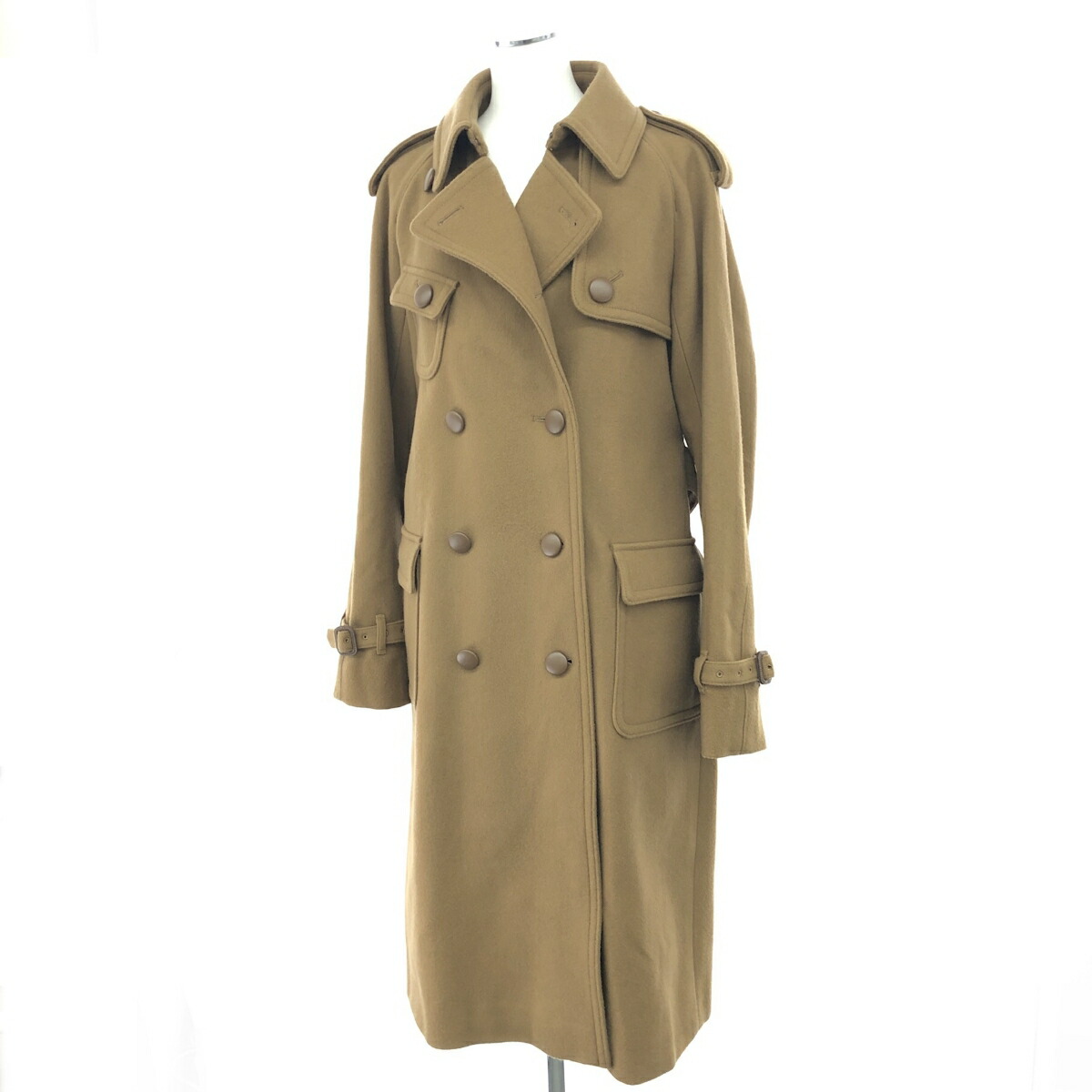 Aquascutum アクアスキュータム 羊毛トレンチコート 好ましい 馬鹿でかい大きさ:TXL マルチ衣嚢/ロング    赤銅色 レディース【中古】