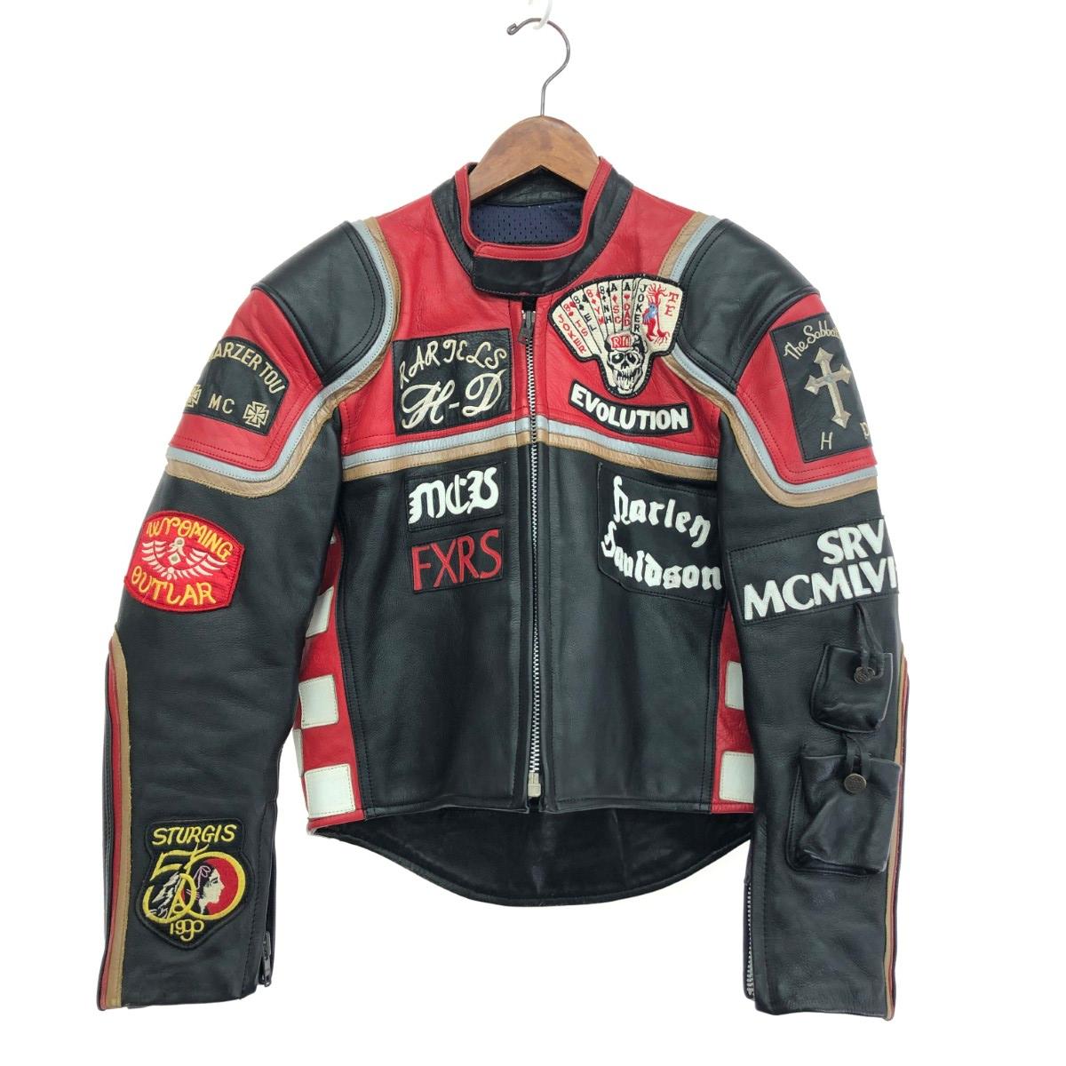 Harley-Davidson x Marlboro Man ハーレーダビッドソン×マルボロマン サイズ:3 ヴィンテージ品 ブラック/レッド メンズ【中古】