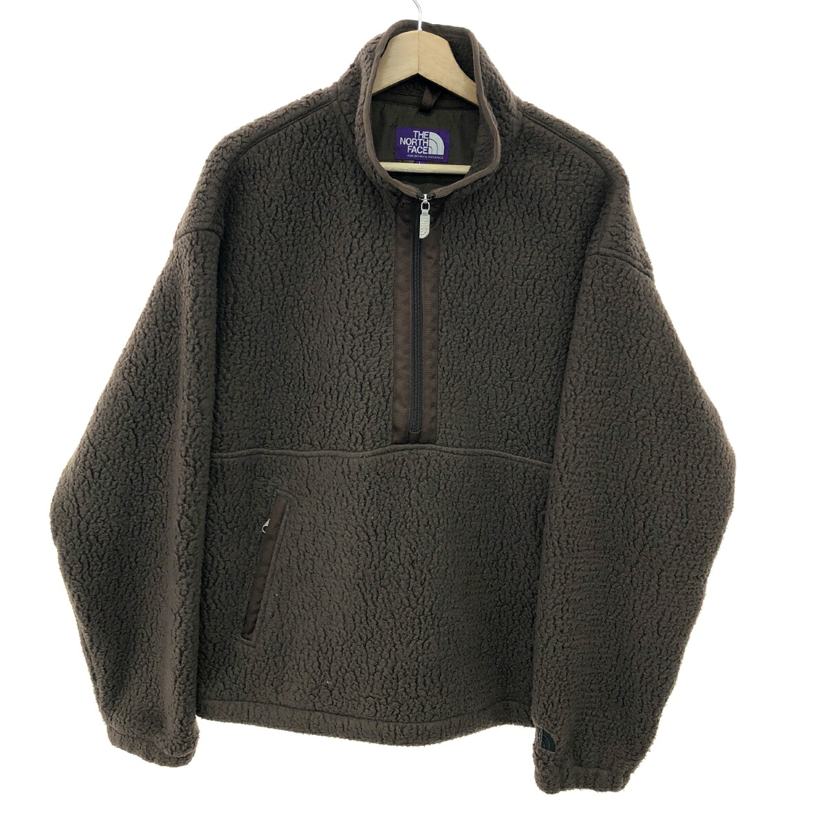 THE NORTH FACE PURPLE LABEL ザノースフェイスパープルレーベル ハーフジップボアスウェット  大きさ:L  NA2957N   赤銅色 メンズ【中古】