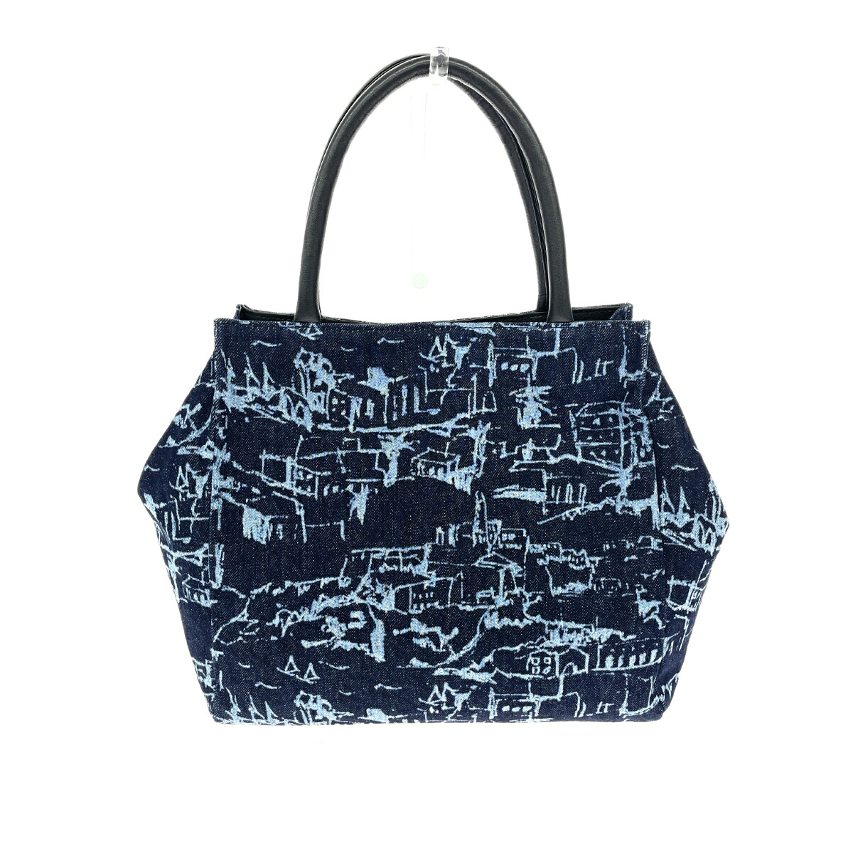 IBIZA イビサ トートバッグ 美品 ゴブラン織 ネイビー レディース【中古】|リサイクル ティファナ