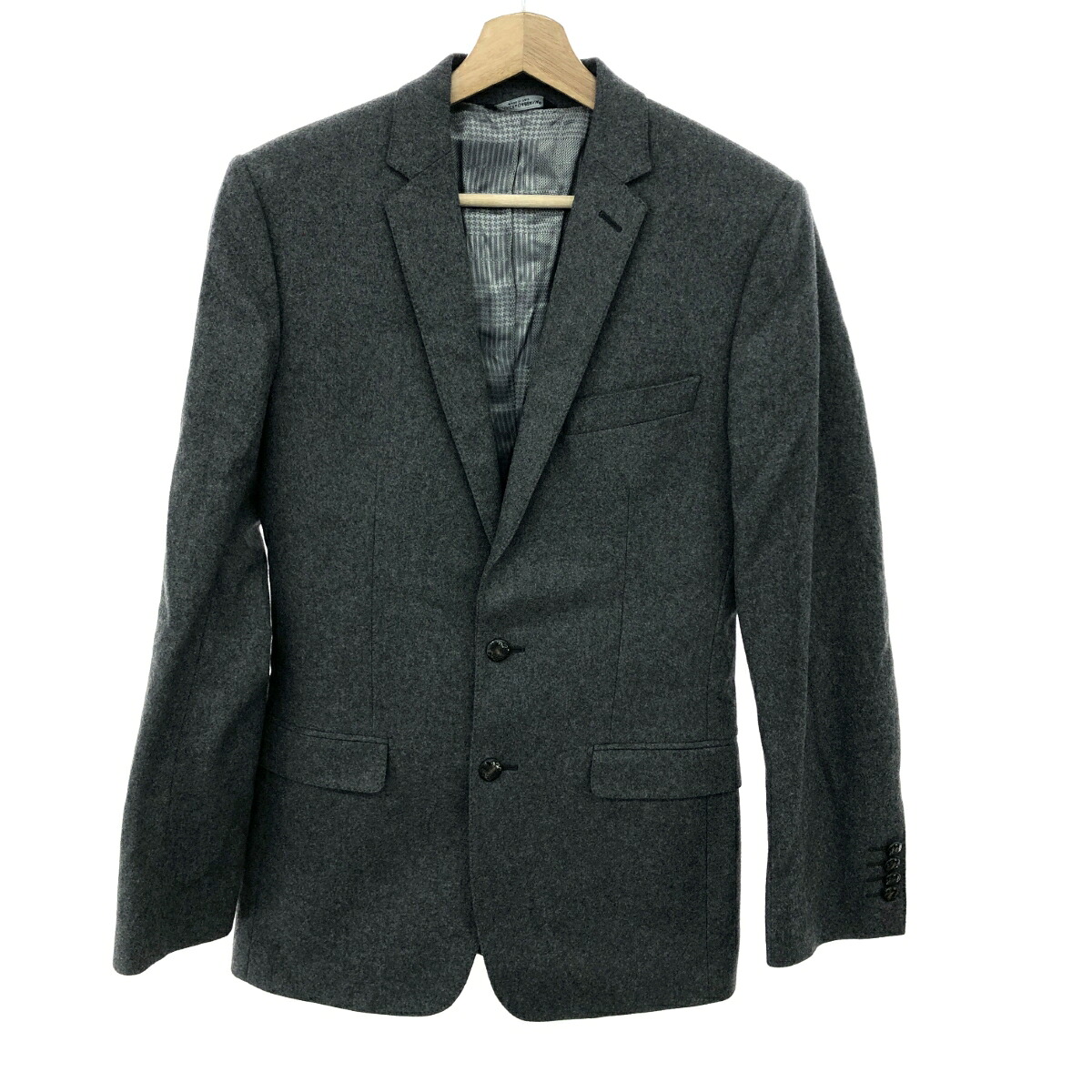 DOLCE\u0026GABBANA ドルチェ\u0026ガッバーナ 2B上衣  大きさ:44 銀釦/毛糸    薄墨色 メンズ【中古】