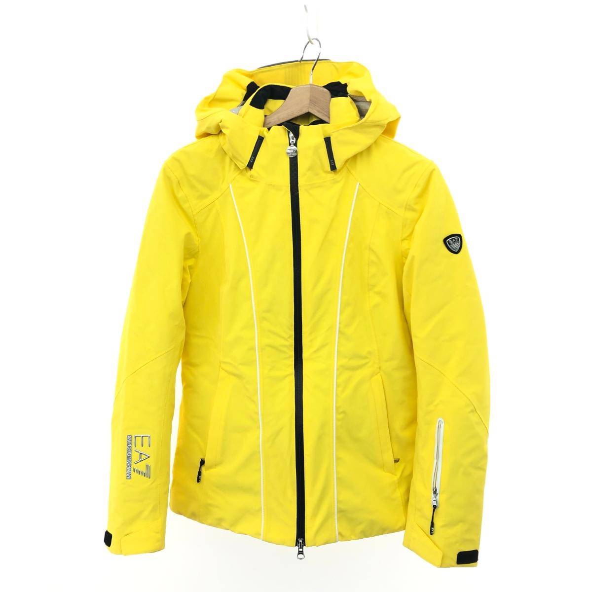 EA7 EMPORIO ARMANI イーエーセブンエンポリオアルマーニ フーデット中綿上衣  大きさ:S アウター    黄色 メンズ【中古】