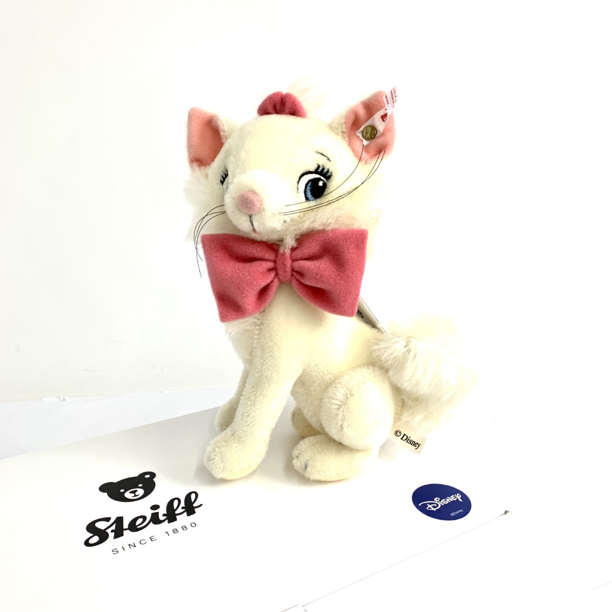 Steiff シュタイフ ぬいぐるみ 美品  今めかしいキャット・マリー ウォルトディズニー 地球制限事項2000 2025年地球制限事項 Collectors 356209    白いこと 【中古】