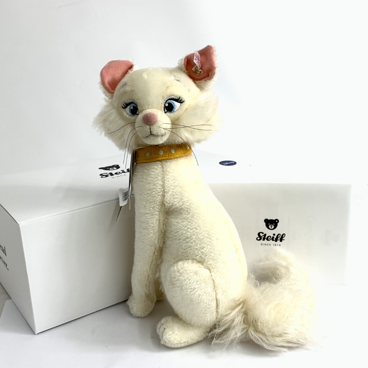 steiff シュタイフ ぬいぐるみ 美品 おしゃれキャット ダッチェス 世界限定2000 356155 世界限定 ホワイト 【中古】 53,460円