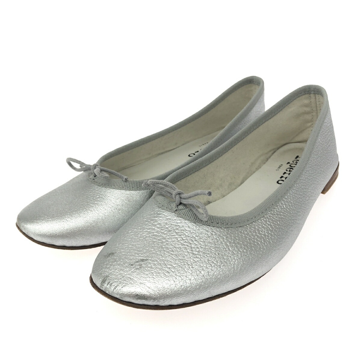 repetto レペット バレエシューズ 表記サイズ:36 1/2 レザー シルバーカラー レディース【中古】