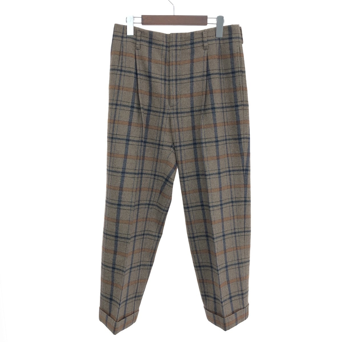 GUCCI グッチ ツータックスラックス 好ましい 大きさ:44 照合のしるし柄    オレンジ色/ベージュ メンズ【中古】