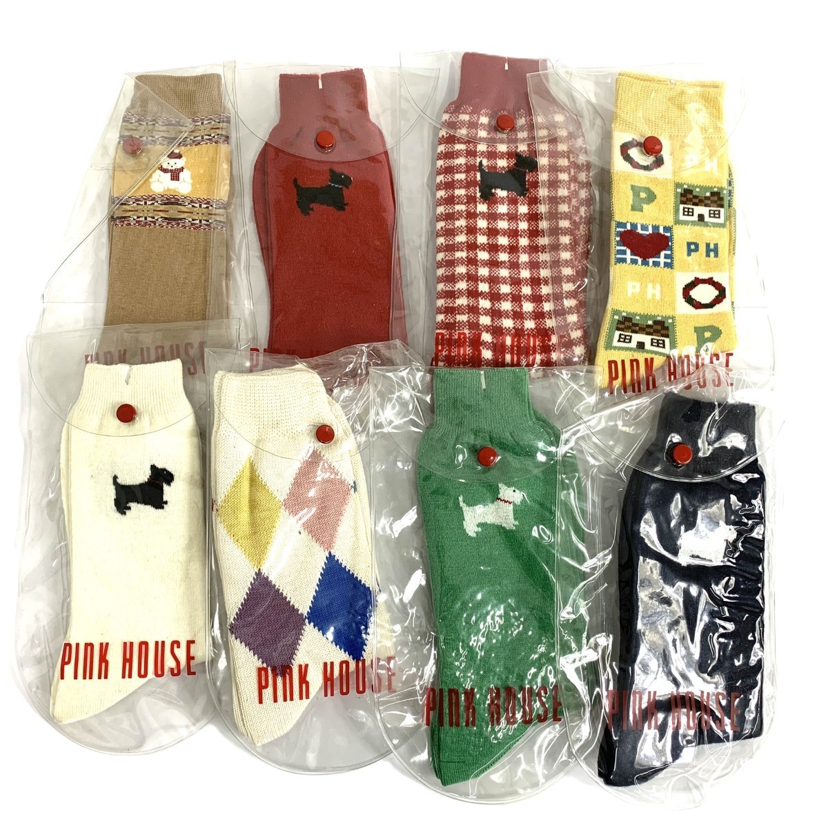 ★百貨店大売り出し客体商いもの★  PINK HOUSE ピンクハウス ソックス/8点仕掛ける 新品負けず劣らず 書きあらわす大きさ:書きあらわす曖昧模糊たる ヴィンテージ    マルチ色合い レディース【中古】