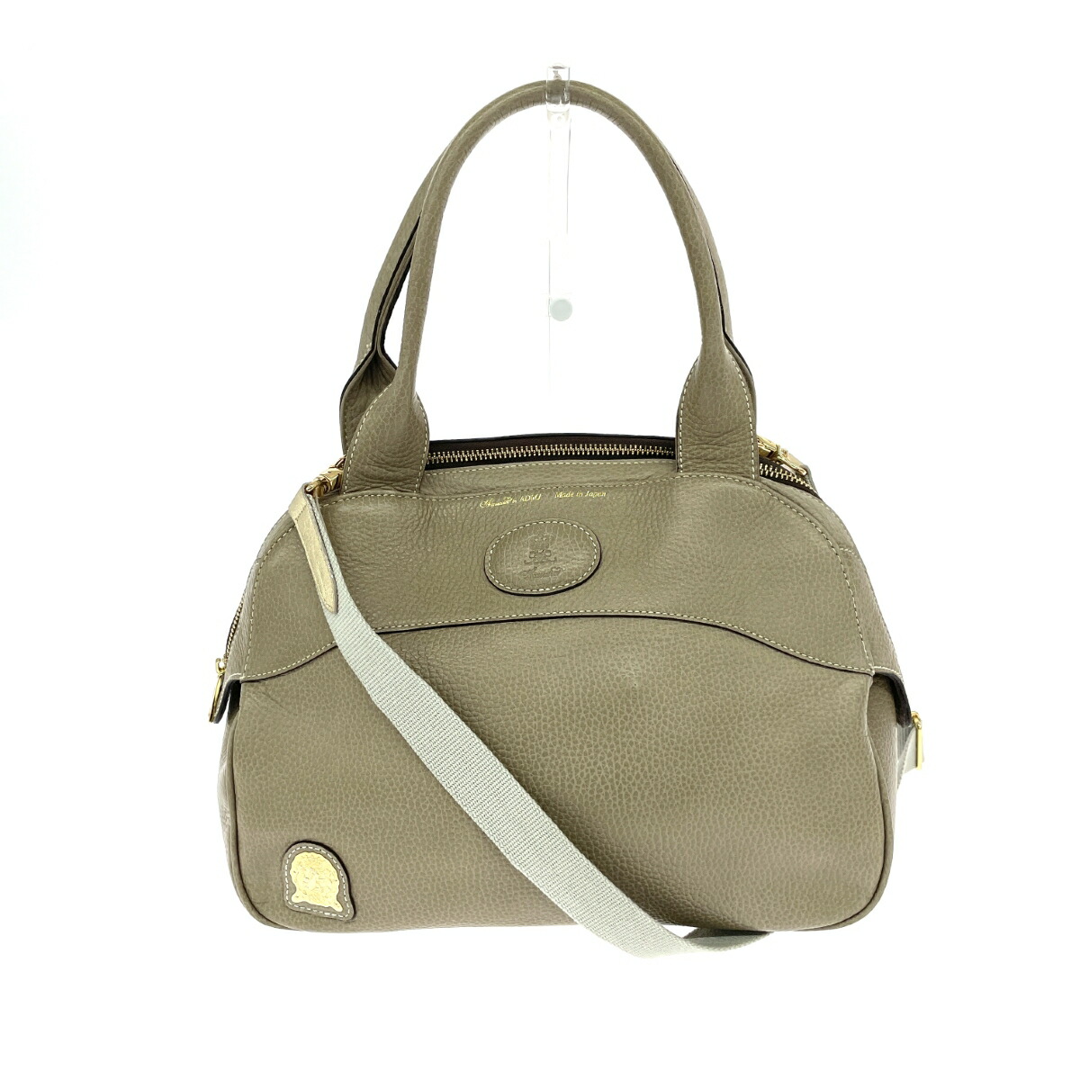 A.D.M.J (Accessoires De Mademoiselle) アクセソワドゥマドモアゼルジャップ 2WAYハンドバッグ レザー グレージュ レディース【中古】 10,934円