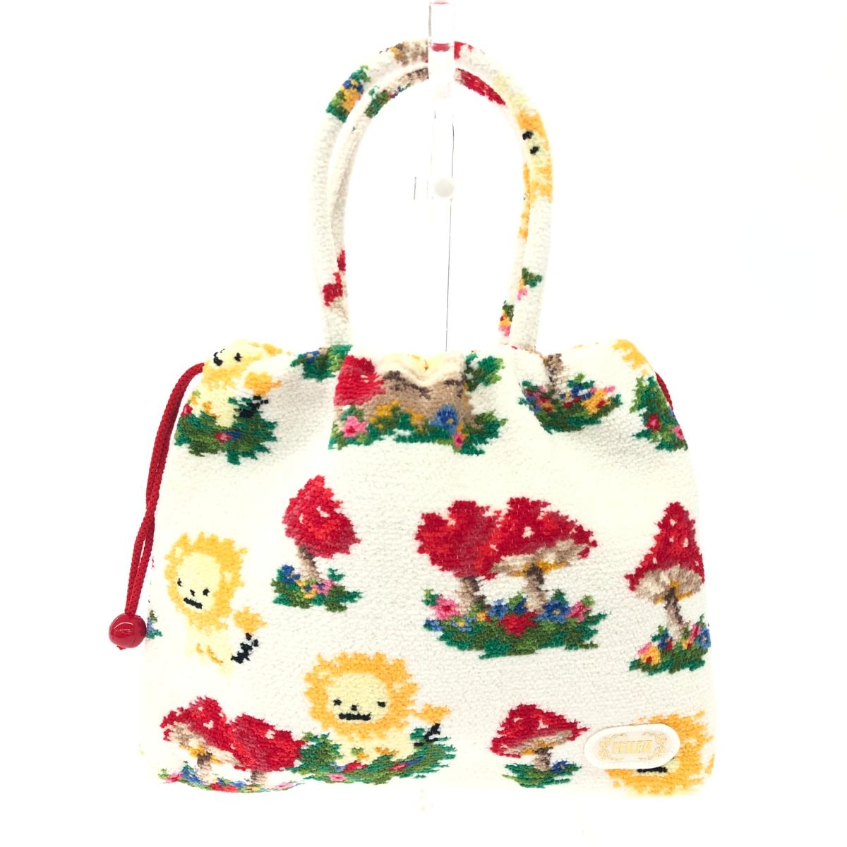FEILER フェイラー 合切袋ハンドバック/バーニーズニューヨークコラボ 美品  ハイジ/シェニール織    白いこと/マルチ色合い レディース【中古】