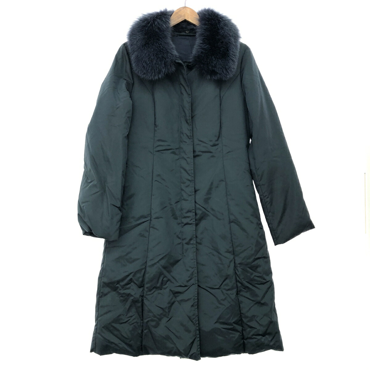 DAKS LONDON ダックスロンドン ダウンコート 良好 サイズ:38 フォックスファー使用 ネイビー レディース【中古】