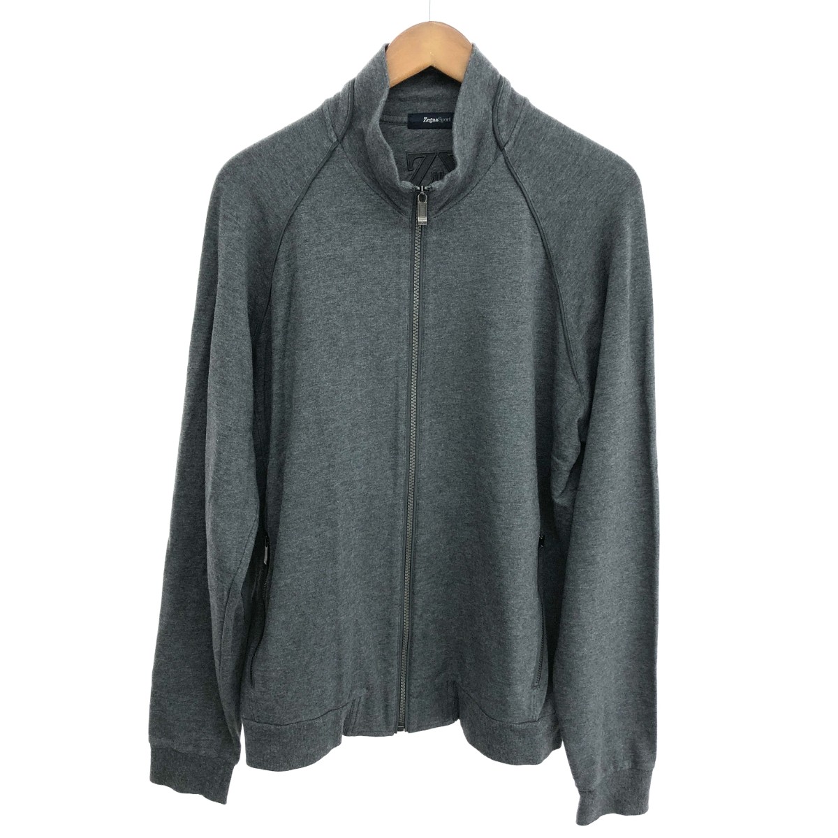 Zegna Sport ゼニアスポーツ ジップアップジャケット サイズ:XL エルボーパッチ グレー メンズ【中古】|リサイクル ティファナ