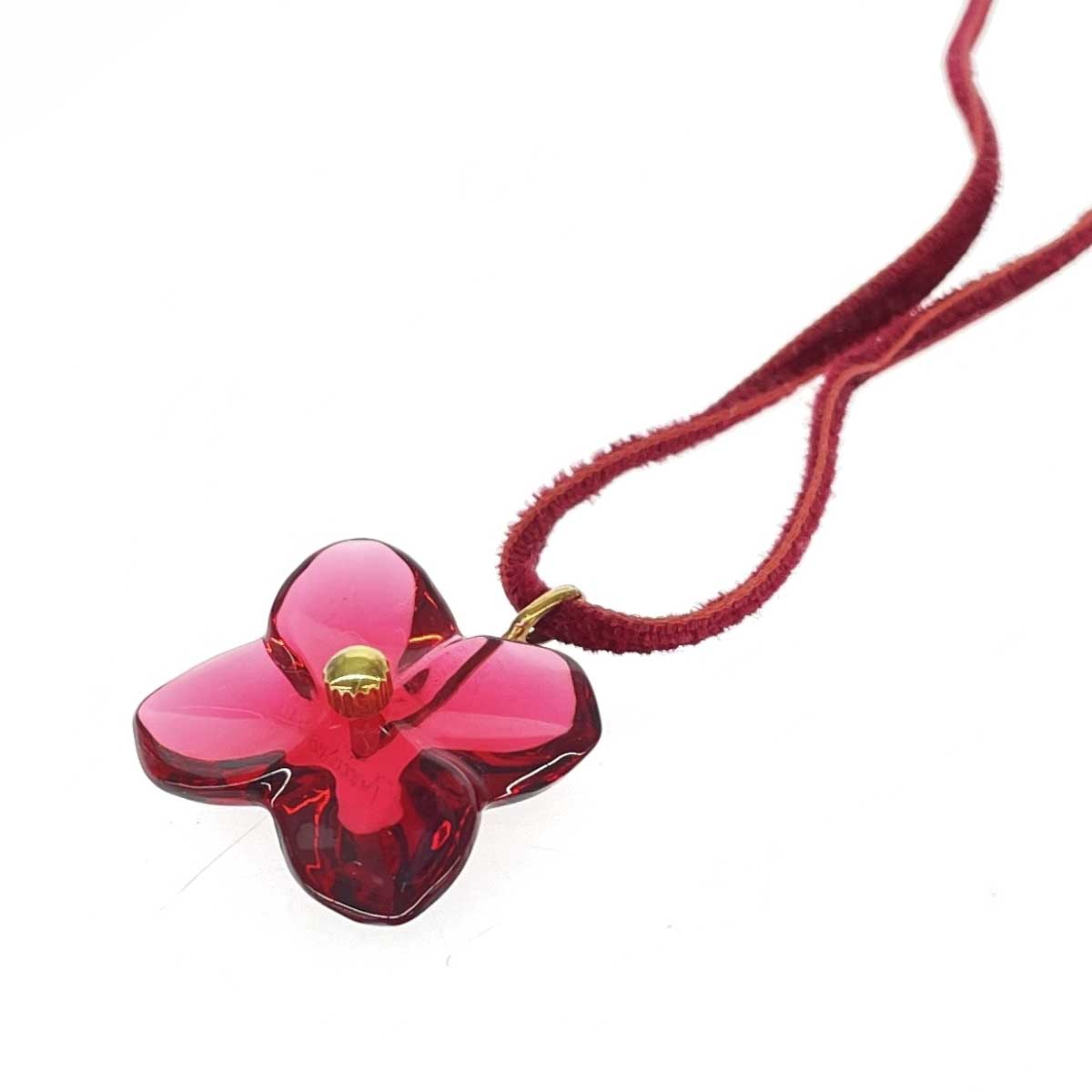 Baccarat バカラ ネックレス/オルテンシア 良好 750金具 レッド レディース【中古】｜リサイクル ティファナ