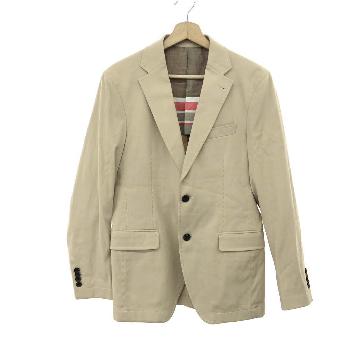 Salvatore Ferragamo サルヴァトーレフェラガモ 2Bテーラードジャケット サイズ:1 コットン ベージュ メンズ【中古】