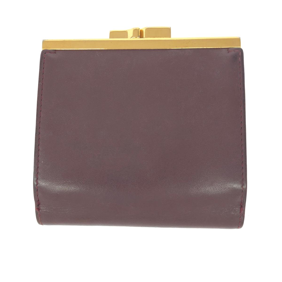 Cartier カルティエ マストライン/財布 レザー ボルドー レディース【中古】