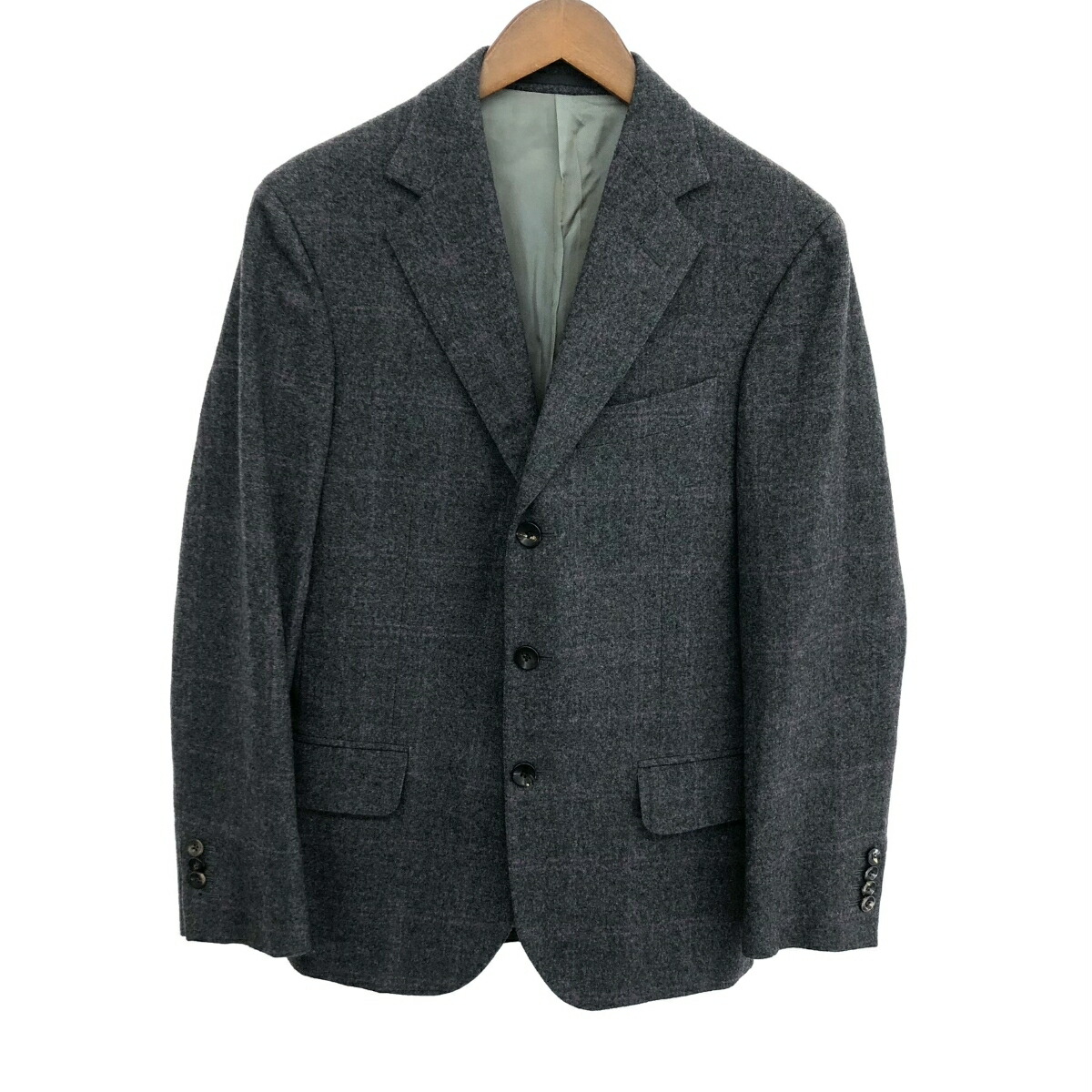 BOGLIOLI ボリオリ 3Bジャケット 良好 サイズ:44 チェック H3202S グレー/ピンク メンズ【中古】 12,496円