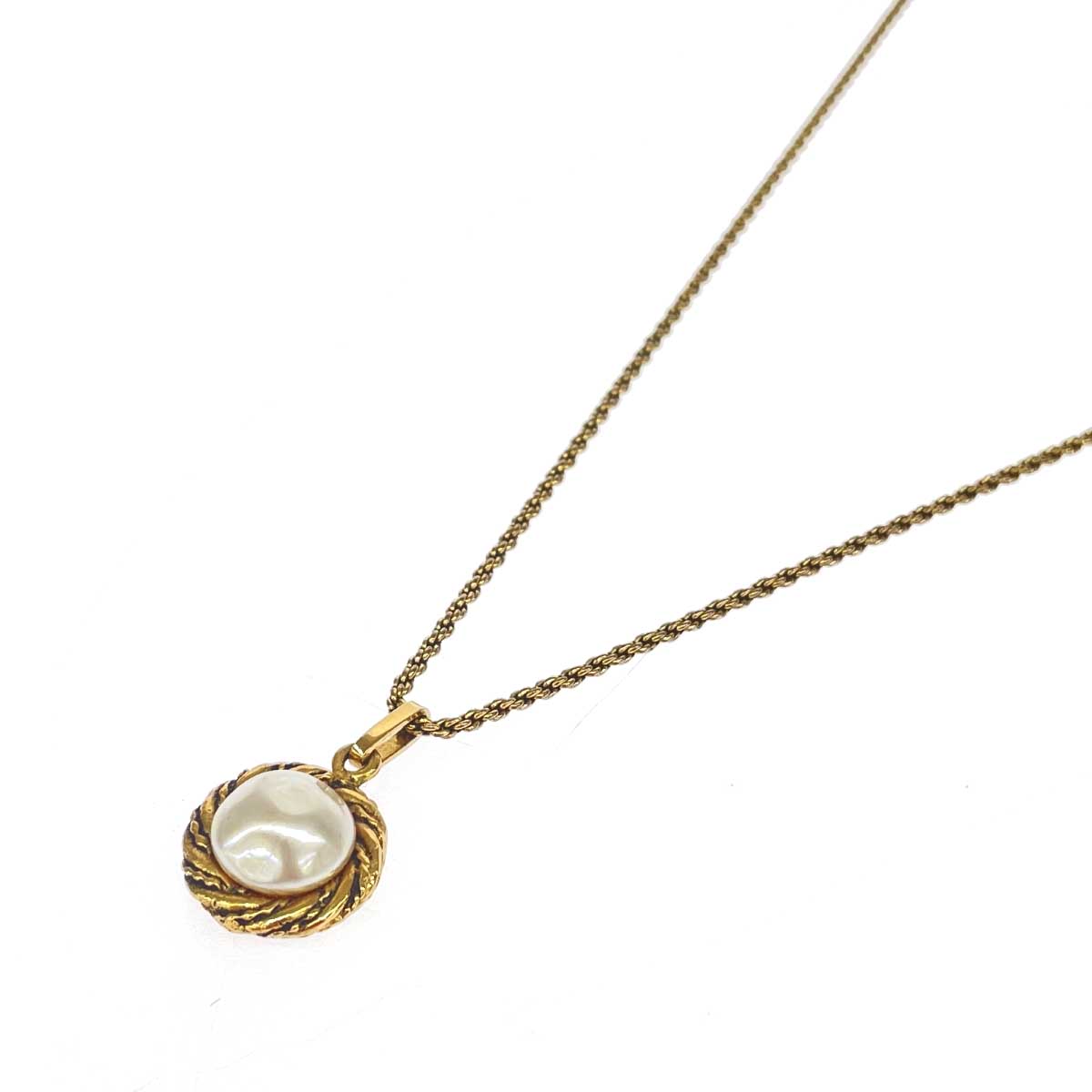 CHANEL シャネル ネックレス フェイクパール ヴィンテージ ゴールドカラー レディース【中古】