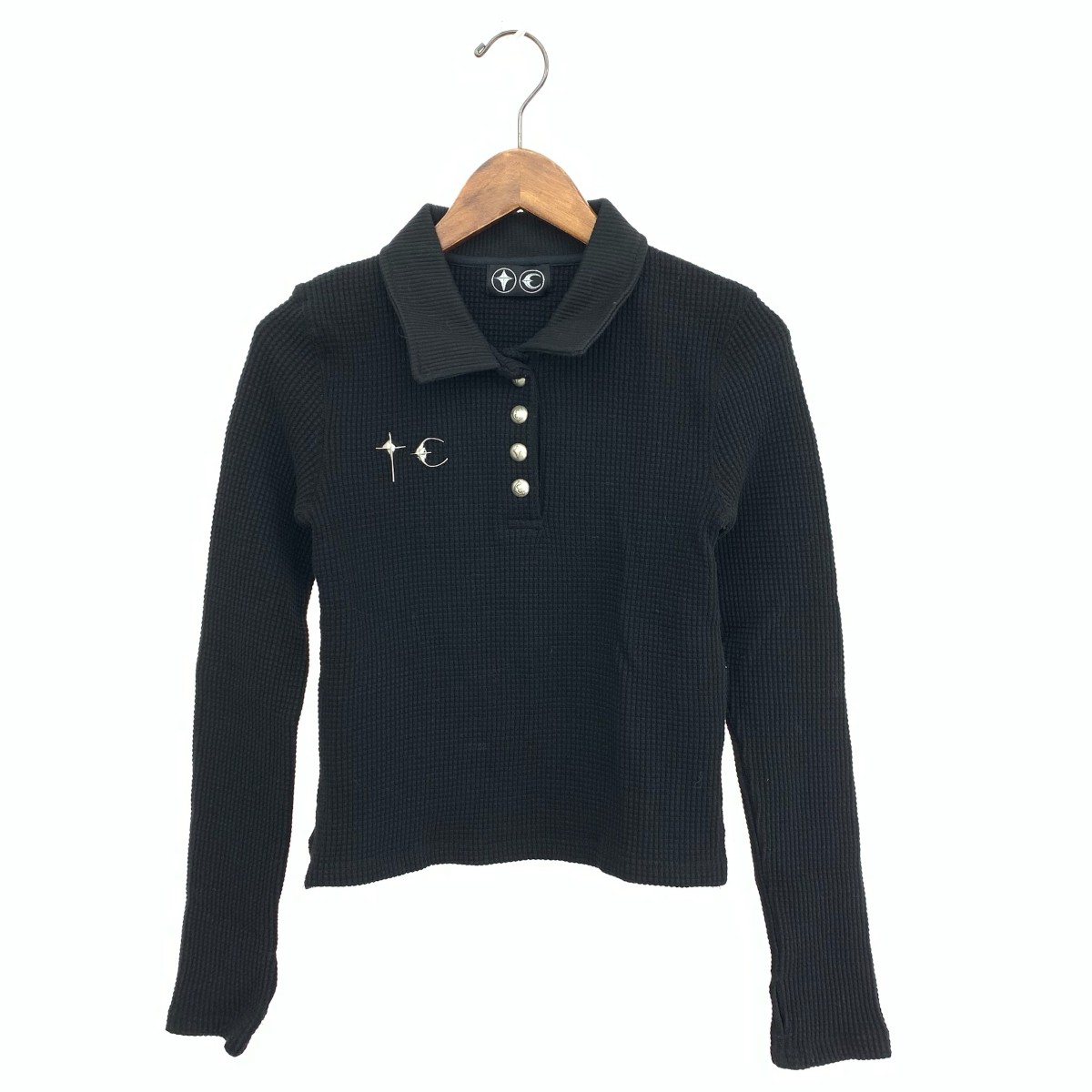 THUG CLUB サブクラブ サーマルニット 長袖/ワッフルニット ブラック レディース【中古】