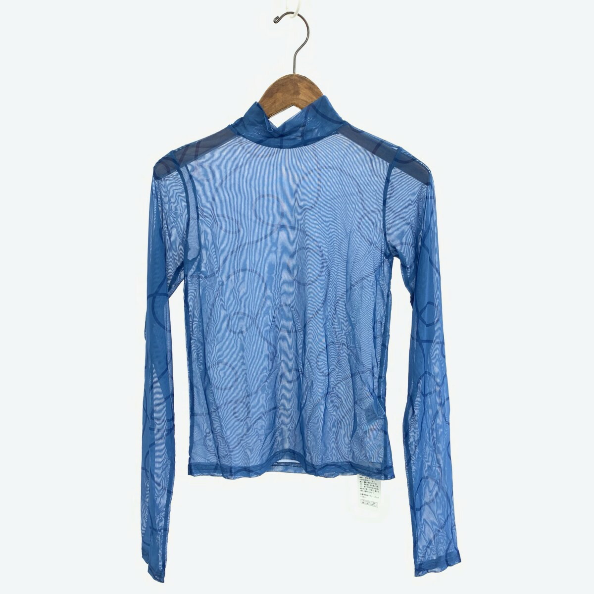 POPPY 芥子 シースルーハイネックトップス 未当て嵌める品 大きさ:F UNEUNE/カクテルドレスルー    青み レディース【中古】