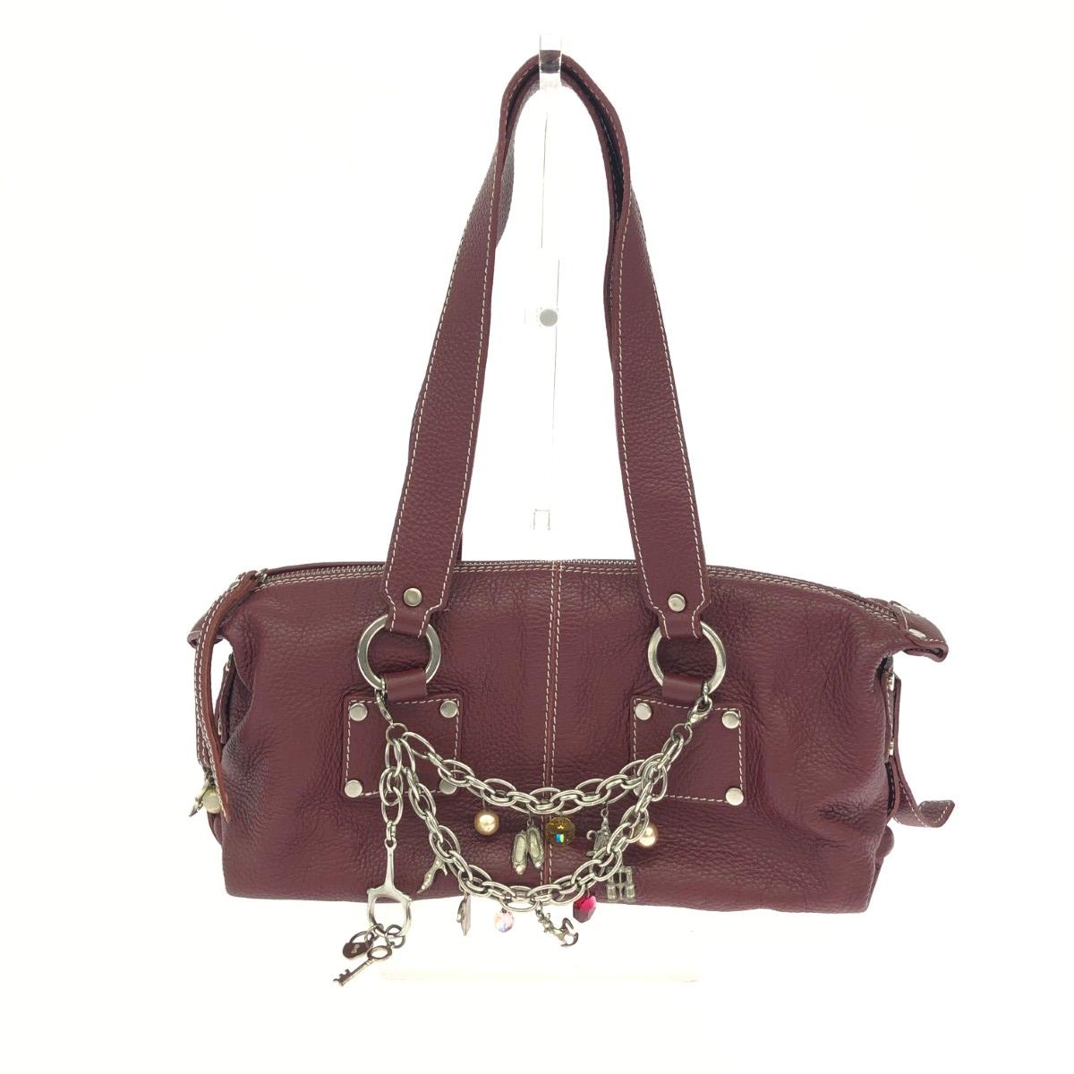 CHARLES JOURDAN シャルルジョルダン ハンドバッグ レザー ボルドー レディース【中古】