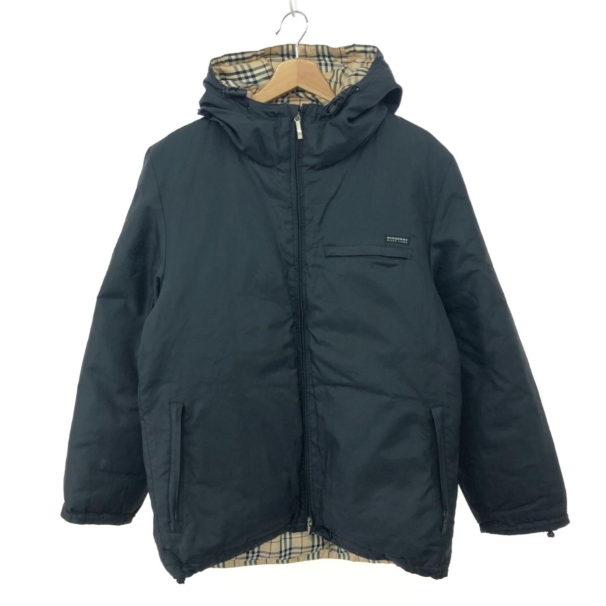BURBERRY BLACK LABEL バーバリーブラックレーベル ダウンジャケット サイズ:M 裏地ノバチェック ブラック メンズ【中古】 16,401円