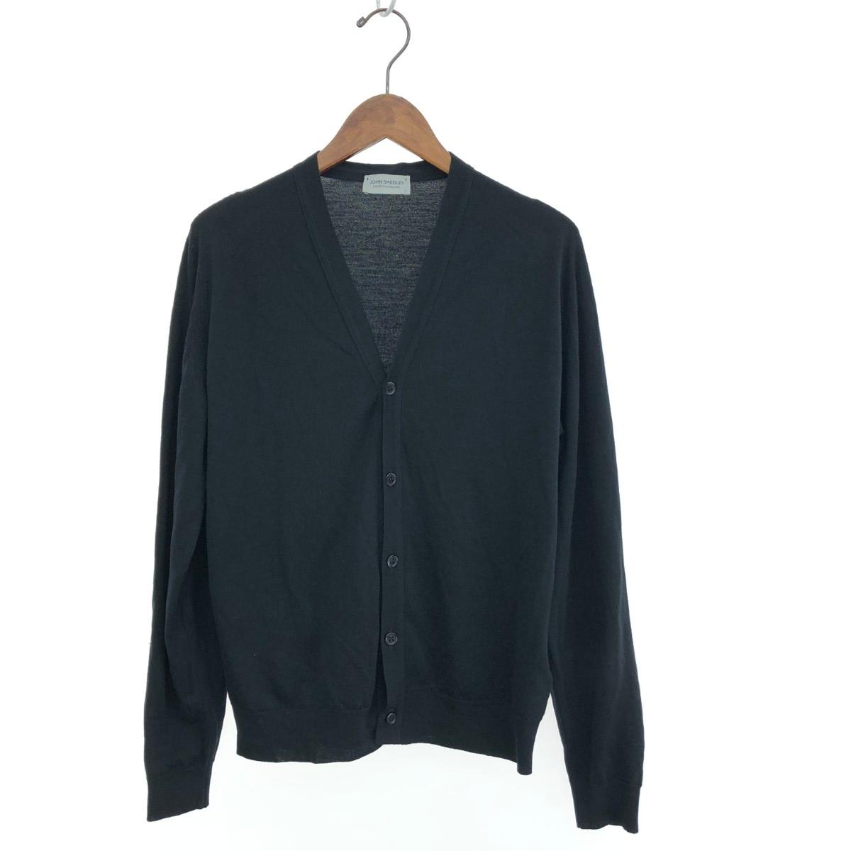 JOHN SMEDLEY ジョンスメドレー ニットカーディガン サイズ:L ブラック メンズ【中古】