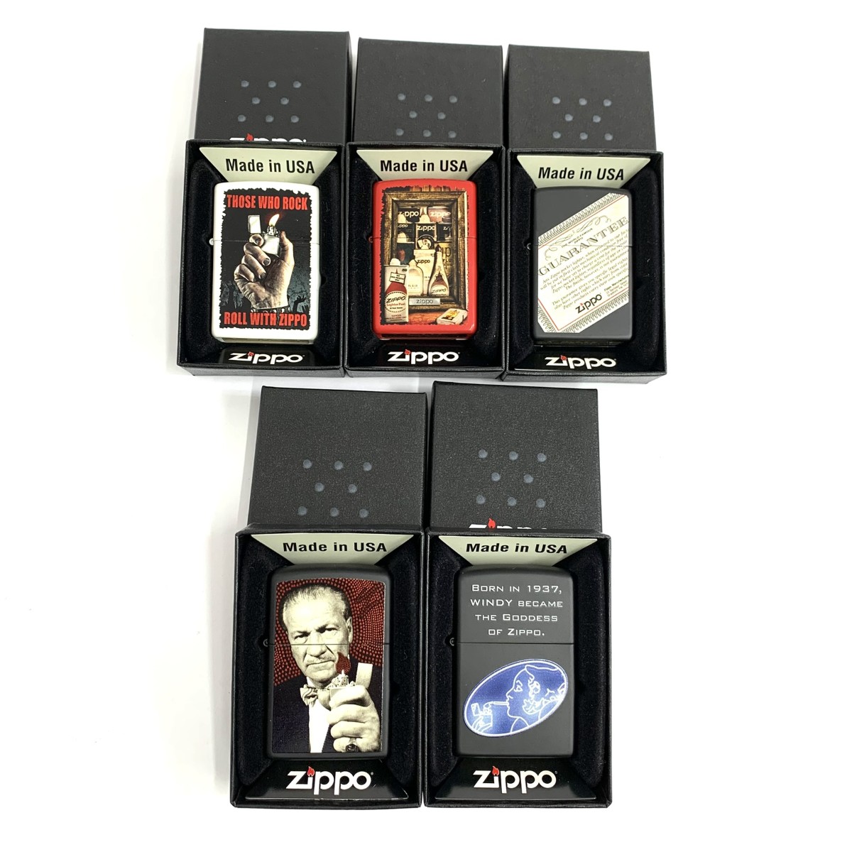 Zippo ジッポ オイルライター　まとめ売り 5点セット 未使用品 火花確認済・着火確認未 【中古】